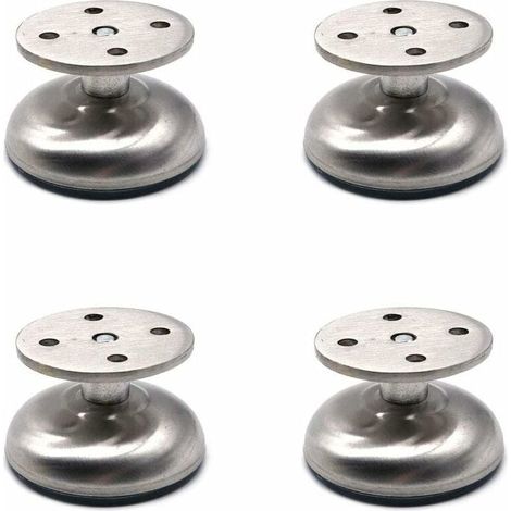 Lot de 4 pieds de meubles réglables, 3.8 cm de long, très épais, fabriqués en acier inoxydable, pieds de support de meuble de canapé, pieds de support d'armoire de salle de bain-LIAIKI (1/5)