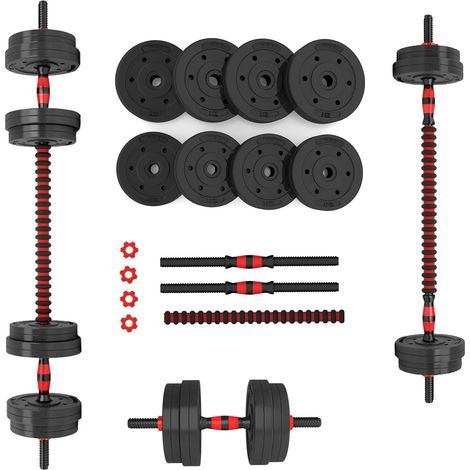 15 kg Verbundhantel- und Kurzhantelset