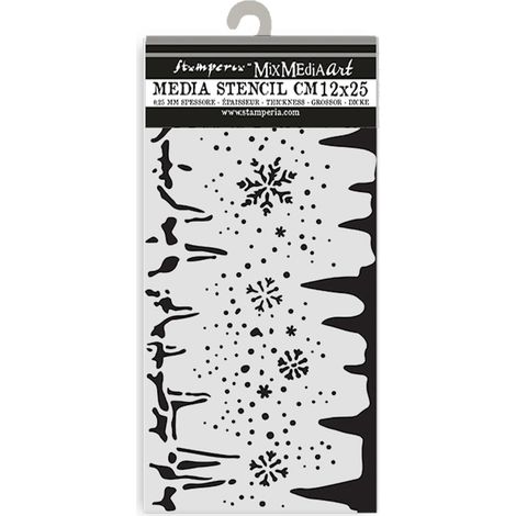 Pochoirs épais pour scrapbooking, albums, cartes, bullet journal, etc. Matériau flexible, facile à nettoyer, pour les loisirs, l'artisanat et le cadeau (gouttes de neige, flocons de (1/3)