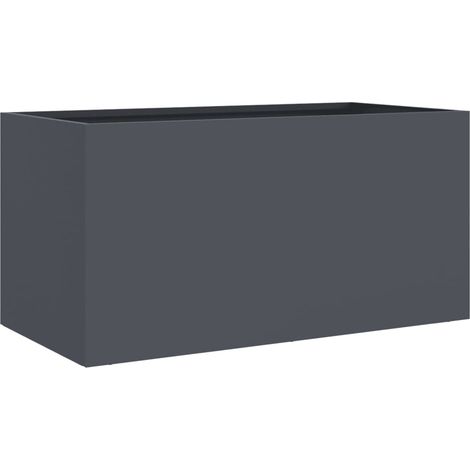 Vidaxl – Jardinière anthracite 62x30x29 cm en acier laminé à froid – Cadre robuste pour décoration extérieure – Assemblage requis