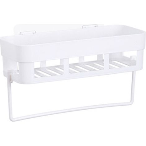 Étagère de douche adhésive pour salle de bain, support mural, beige (1/5)