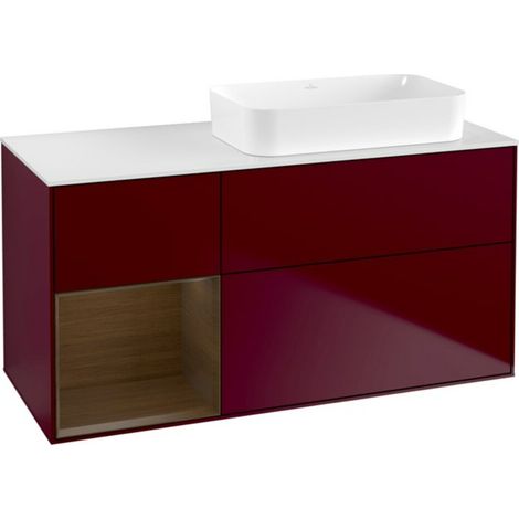 V&B Waschtischunterschrank Finion 120x60 cm, Reg li wal veneer, Peony Matt (1/2)