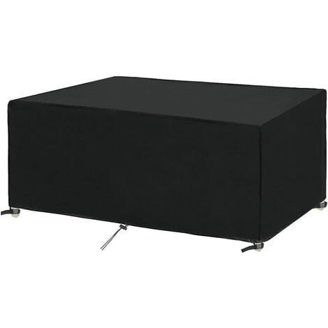 Housse rectangulaire pour table de jardin, housse imperméable pour mobilier de jardin, bâche de protection pour mobilier d'extérieur, coupe-vent, anti-UV, 250 x 150 x 90 cm (1/2)