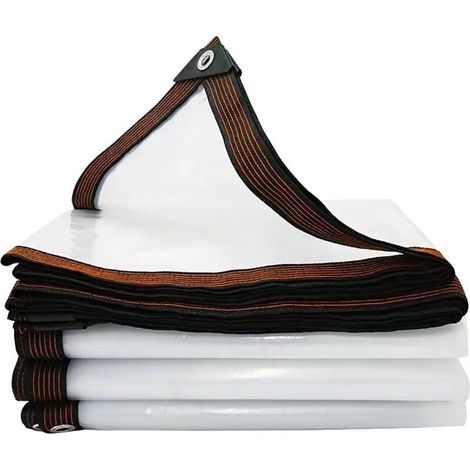 Bâche transparente avec anneaux gravés, 2 x 3 m, imperméable, en PVC, pour extérieur, bâche de terrasse, bâche de construction pour meubles de jardin, plantes, serre, nichoir pour chien, toit (1/4)