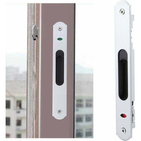 Serratura per porta scorrevole in acciaio inox – Meccanismo a gancio su un solo lato – Resistente alla corrosione – Installazione rapida