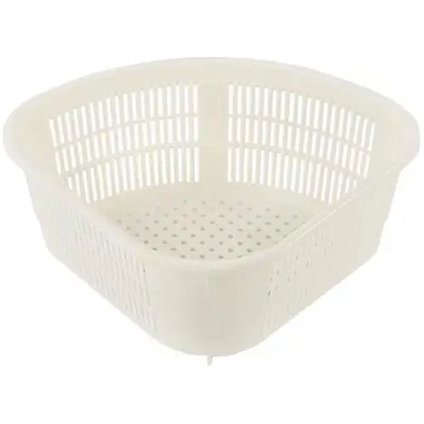 1 PC Triangle cuisine évier fruits lavage déchets égouttoir panier en plastique étagère de rangement multi-usages bol à laver éponge égouttoir blanc