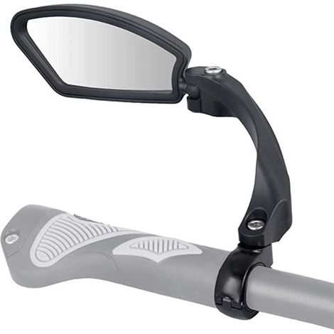 1 miroir de vélo vélo électrique VTT miroir de vélo rétroviseur de vélo guidon court 360 degrés rotatif réglable rotatif cyclisme miroir convexe (carré à gauche) (1/3)