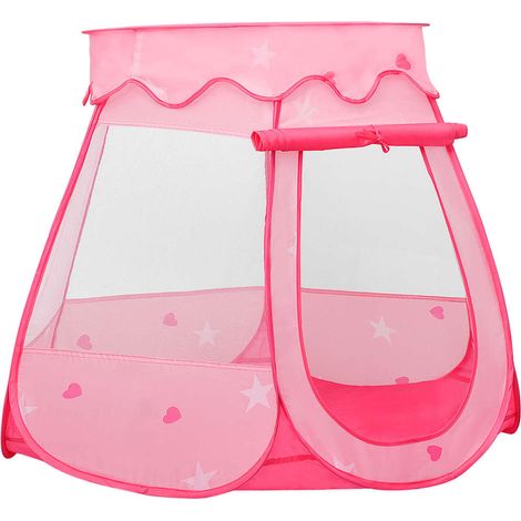 Tente enfant et Tunnel, Tente à Balles, Rose 102x102x82 cm OIB4038E (1/5)