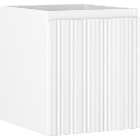 Mexen Rivel Badezimmerschrank 40 cm, 1 Schublade, gerillt, weiß matt - 91A20-04047-1-BF01 (1/5)