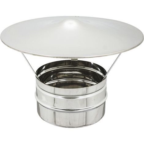 Fumaiolo comignolo in acciaio inox cappello cinese - Diametro 8 cm (1/5)