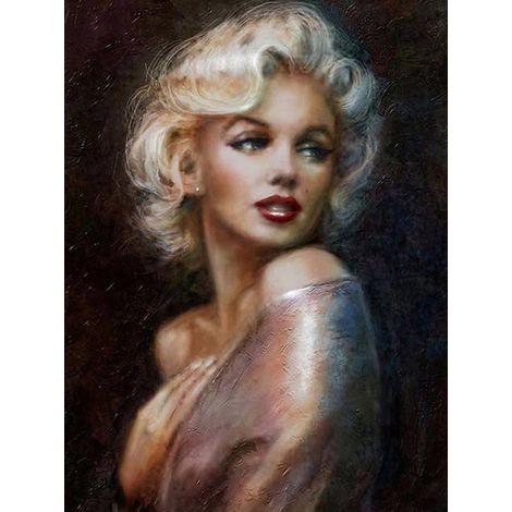 Ricamo a diamante raffigurante la bellissima Marilyn Monroe, 55x75 (1/5)