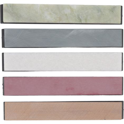 Lot de 5 pierres à aiguiser pour couteaux, grains 1000, 3000, 5000, 8000 et 10000, pour une utilisation domestique en cuisine. (1/5)