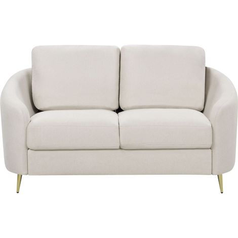 Sofa 2 Seater TROSA Fabric Light Beige (1/5)