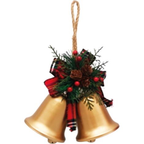 Addobbi Albero Natale Coppia Campanelle Decorazioni Natalizie Da Appendere, misuraCampanellecoloreRosso (1/3)