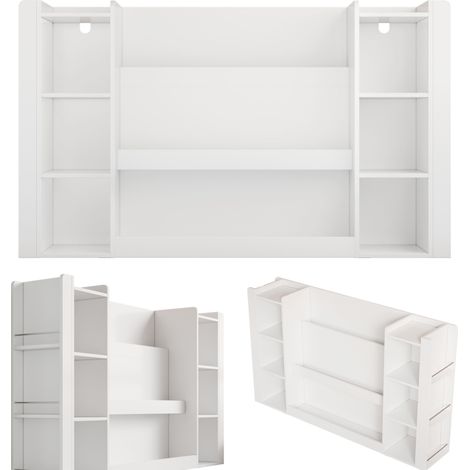 Libreria infantile con contenitore ed esposizione libri MDF bianco 140 x 30 x 95 cm HOMVRA (1/5)