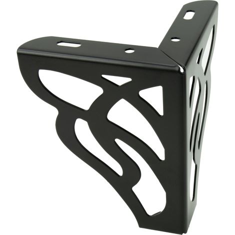Pied de meuble en métal 13 cm, noir mat
