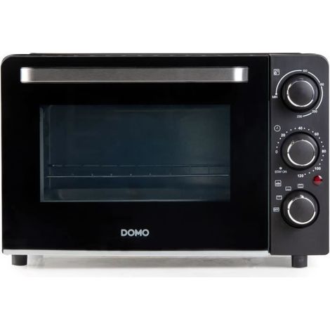 Mini four électrique DOMO DO807GO - 20 L - noir - chaleur haut et bas - minuterie 120 min - 1300W