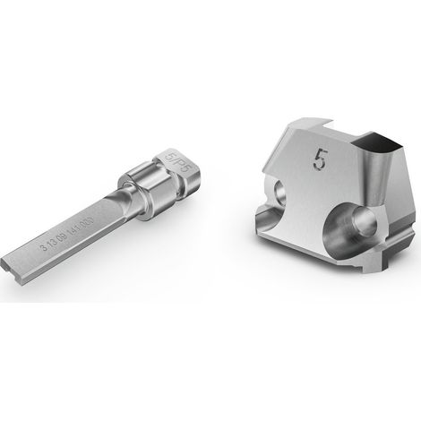 FEIN Stempel und Matrize im Set, bis 5,0 mm Stahlblech (400 N/mm²), best. aus: 1 Stempel 3 13 09 141 00 0 und 1 Matrize 3 13 09 107 00 0 (1/2)