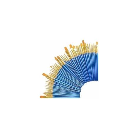 Pinceau d’art, Lot de 50 Peinture Brosse et Pinceau Professionnel pour Peinture Acrylique, à l'Huile, Gouache (50 Pcs) (1/5)