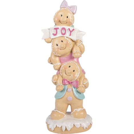 Décoration de Noël Figurine Bonhomme de Pain d'Épices en Plastique Marron 11 x 9 x 30 cm - PANGIVO (1/4)