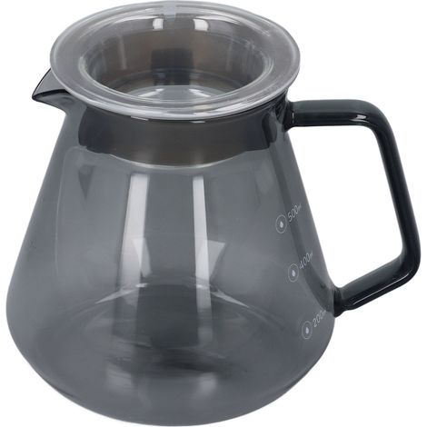 Cafetière Électrogalvanisée Gris 500ml pour Maison et Cuisine – En Verre Borosilicate Haute Résistance avec Filtre à Café – 1 Pièce (1/5)