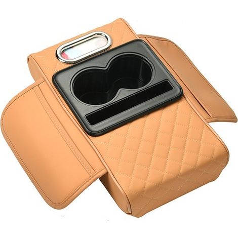 Copertura impermeabile per la console centrale con portabicchieri e supporto per cellulare, colore bordeaux. (1/5)