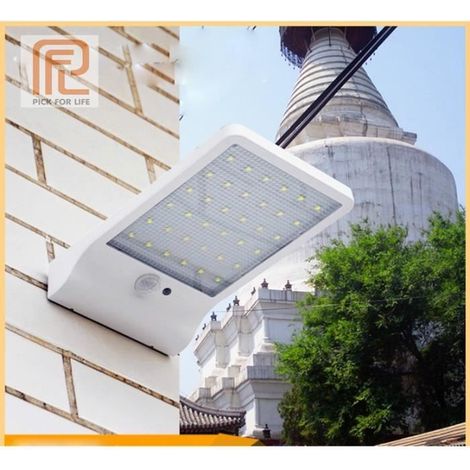Lampe solaire 36 LED étanche avec détecteur de mouvement - PICK FOR LIFE - Blanc - Jardin (1/3)