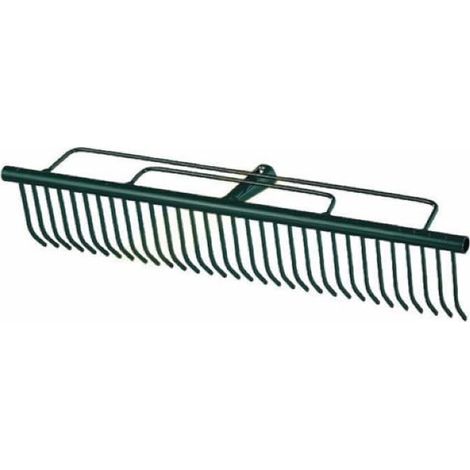 Râteau à Gazon 32 Dents sans Manche - Outillage de Jardin - Râteaux - Pour Balayer Végétaux et Déchets sur Grandes Surfaces - Résistant et Efficace