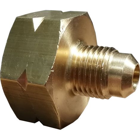 Raccord gaz F x 1/4" SAE – Filetage plomberie – Fixation raccord à gauche – Pour réservoirs R32 – Cylindres de charge 2 Kg – Tecnogas