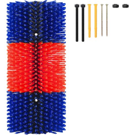 Brosse de massage bleue pour le pelage du bétail, adaptée aux bovins, ovins, chevaux, ânes, porcins, etc., brosse de massage à peignage (1 paquet) (1/5)