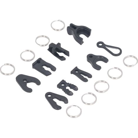 Lot de 9 clés universelles pour coupe-circuit de bateau, en plastique, avec anneaux porte-clés pour arrêt d'urgence de jet ski (1/5)