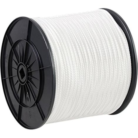 Corde Polypropylène Tressée - Résistance à la Rupture Indicative 685 kg - Diamètre 8 mm - Bobine de 100 m - Blanc