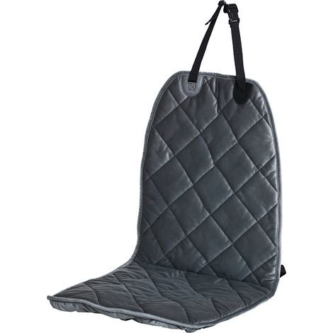 Housse de siège avant pour chien, protection antidérapante avec ancrage et sangle de maintien pour camionnettes, fourgonnettes et SUV, 105 x 46 cm, grise (1/5)