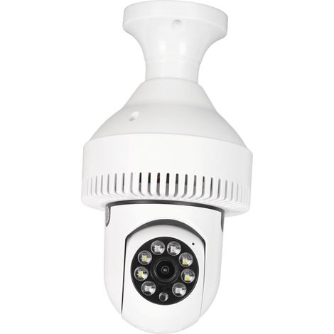 Caméra de sécurité intégrée à une ampoule : 1080p, WiFi, douille E27, surveillance à 360°, suivi automatique, vision nocturne, communication bidirectionnelle, 110-240 V. (1/5)