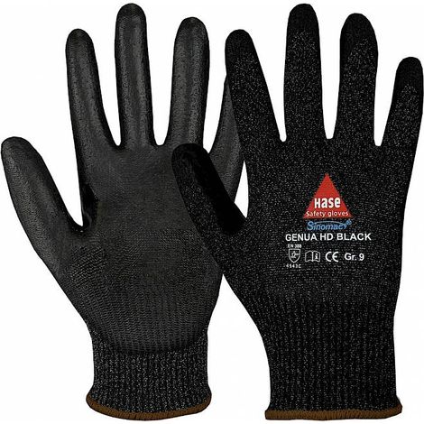 Hase Schnittschutzhandschuhe "Genua HD Black" 9