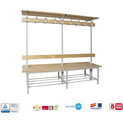 Banco de vestuario SIMONLOCKER (100x180x67cm) GRIS (1/3)