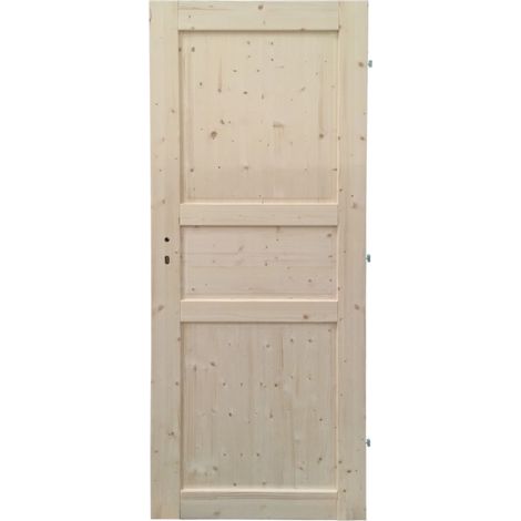 porta "normandia" reversibile in abete, 80x200 cm