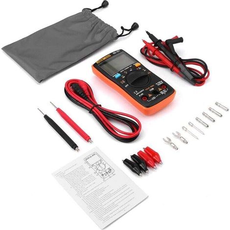 Multimètre numérique ANENG AN8008 True RMS – Précision élevée pour mesures AC/DC, courant, résistance et tension (1/4)
