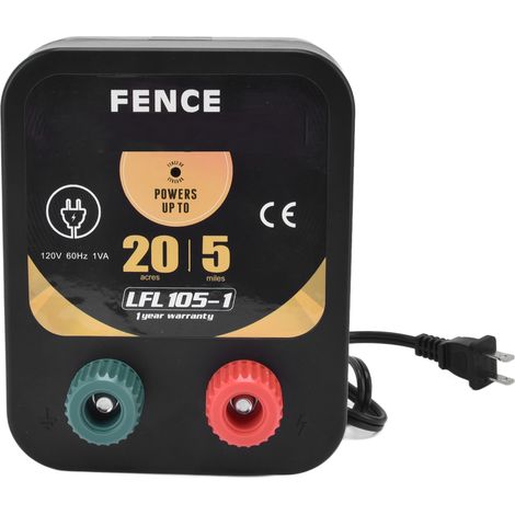 Module de clôture électrique 5 Miles, générateur à haute tension anti-intrusion animaux sauvages, 110V (1/5)