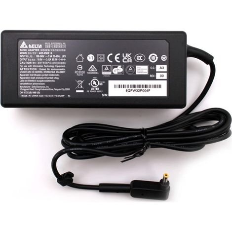 Delta Chargeur pour ordinateur portable Acer Aspire 5 S7 N18Q13 N20C5 A515-54 A515-54G A515-55 A515-56 A514-54 A514-52 A515-44 A515-57 A515-44 5 A51 Adaptateur secteur 4-55 A514-58 S7 S7-191 S7-391 S7 (1/5)