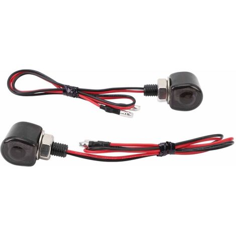 Clignotant LED pour guidon, Mini étanche, visibilité accrue, DC12V, pour moto, ATV, coque noire (1/5)