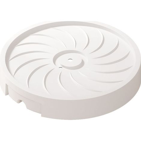 Socle de pot de fleurs à roulettes, blanc, diamètre intérieur 40 cm, bac à eau, support pour plante en plastique résistant au poids. (1/5)