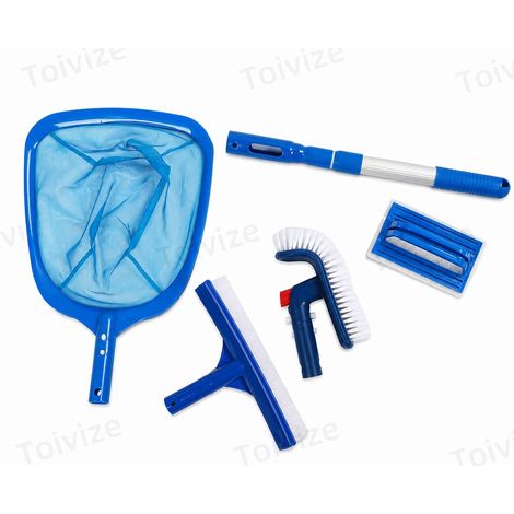 Kit de nettoyage piscine Toivize ABS Épuisette télescopique 45-88cm avec brosse pour spa et jacuzzi entretien facile (1/5)