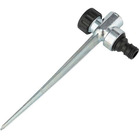 Lot de 2 arroseurs de pelouse en métal robuste avec base à picots 360° (1/4)