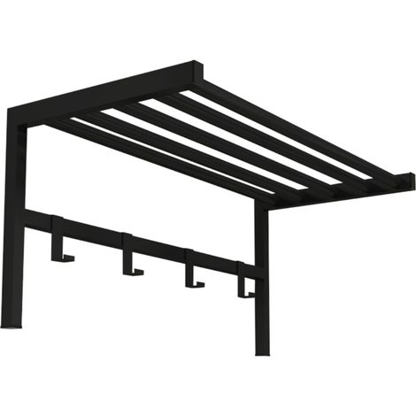 Appendiabiti con 4 ganci 325 x 69 x 34 cm nero 030008184