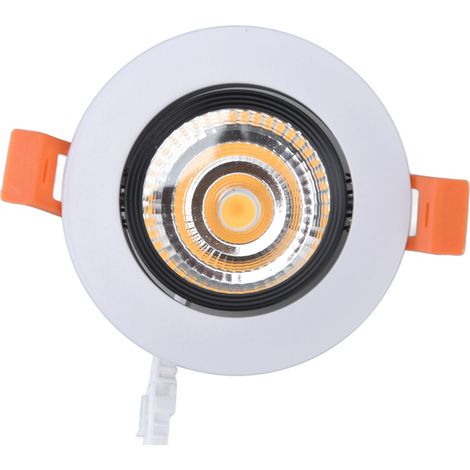 Spot LED Encastrable 7W Blanc Chaud 3000K Inclinable Plafonnier pour Couloir Salon Chambre 100-264V (1/5)