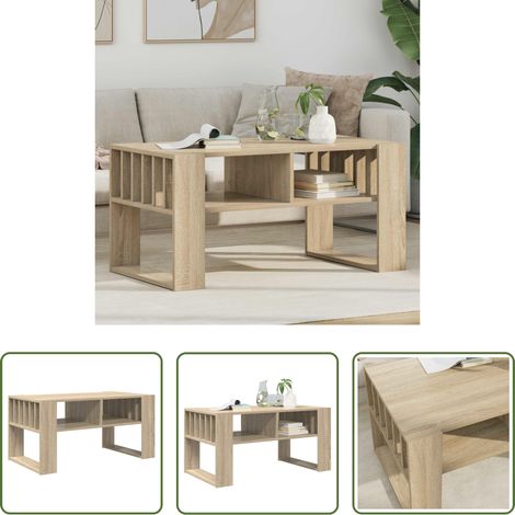 Bois d'ingénierie -  Table basse Chêne Sonoma 92 x 49,5 x 45 cm Bois d'ingénierie (1/5)