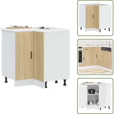 Küchen-Eckunterschrank Porto Sonoma-Eiche Holzwerkstoff - Kücheneckunterschrank - Kücheneckunterschränke - Eckunterschrank - Küchen-Eckunterschrank (1/5)
