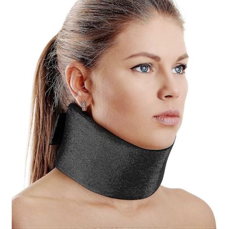 Collier cervical universel en mousse souple, ajustable, pour un soutien optimal du cou pendant le sommeil - Soulage les douleurs cervicales et la pression sur la colonne vertébrale, Collier cervical A (1/5)