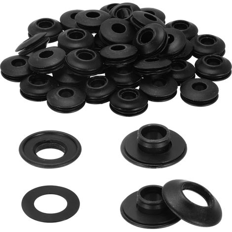 Kit de 36 œillets pneumatiques en Plastique pour bâches Noir (1/5)